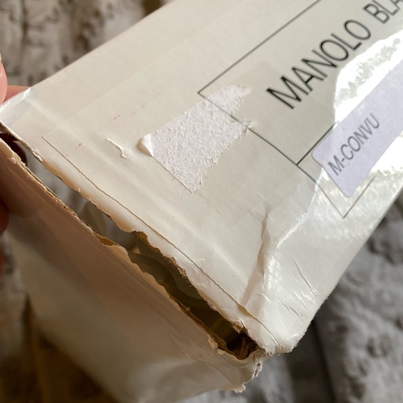 Manolo Blahnik Convu Vachetta Ankle-Cuff Heel - Picture 9 of 10